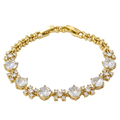 Floral Cluster Gold Plated Bracelet