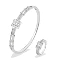 Silver Bangle & Ring Set