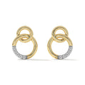 Interlinked Gold & Zircon Earrings
